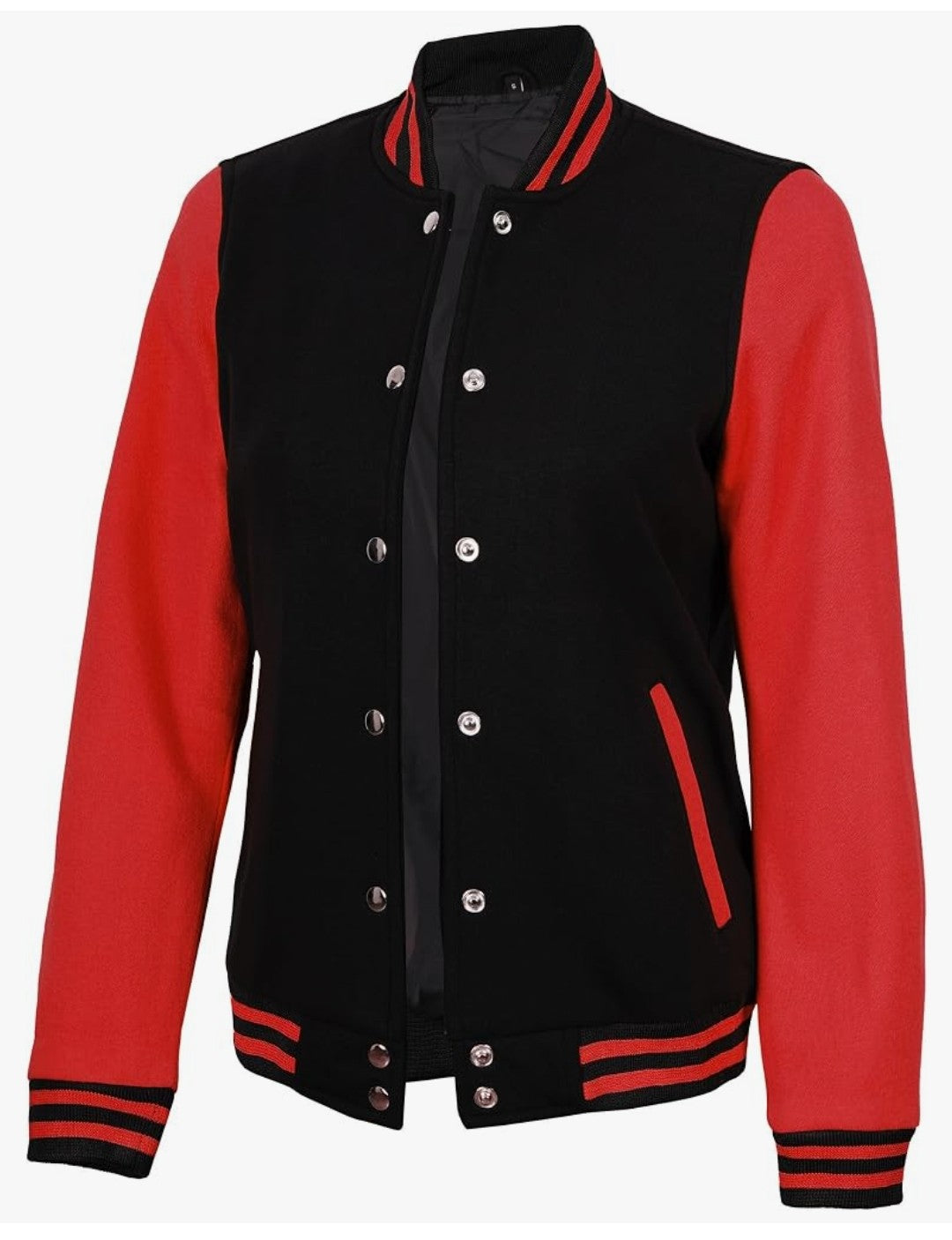 Classic Black & Red Varsity Jacket