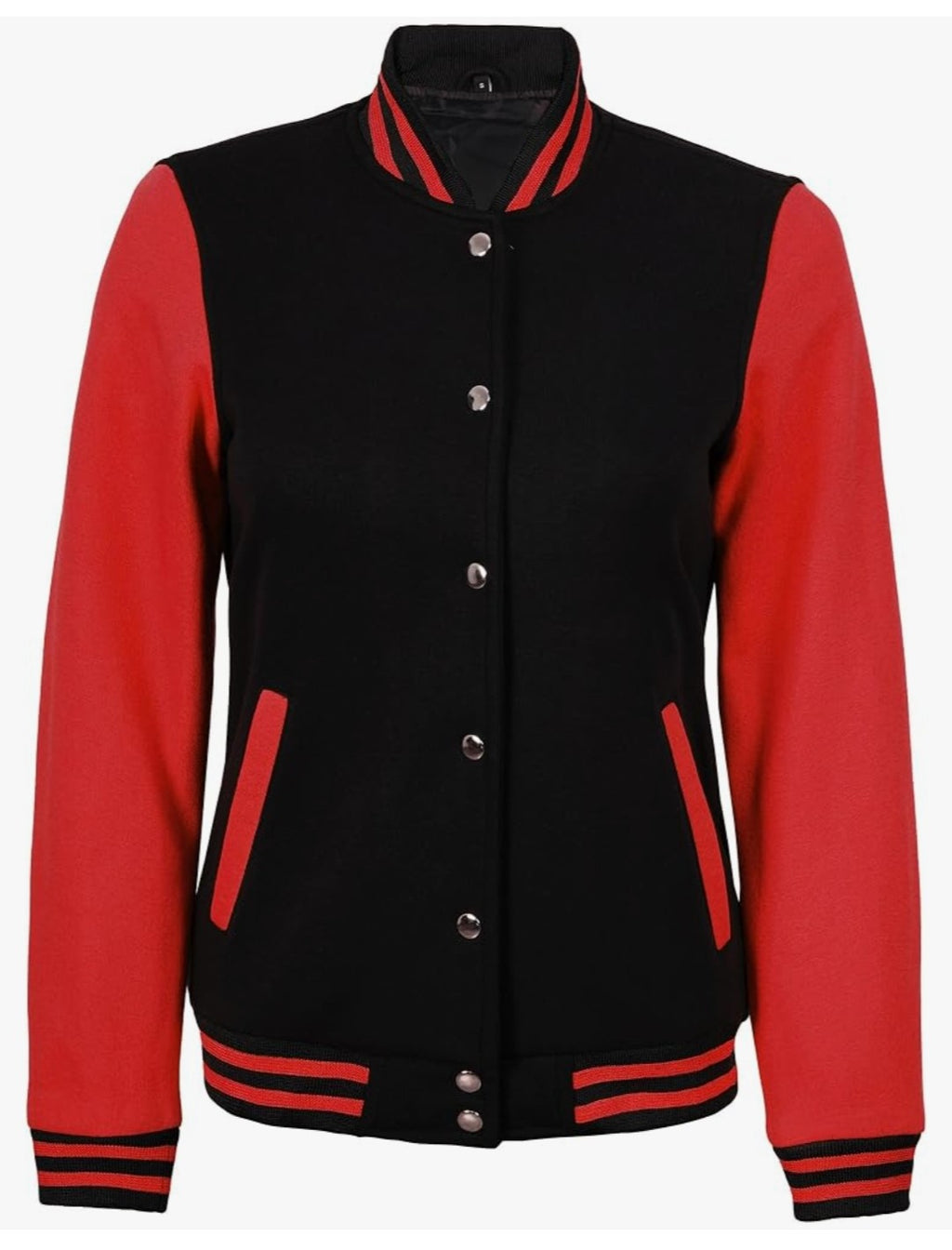Classic Black & Red Varsity Jacket