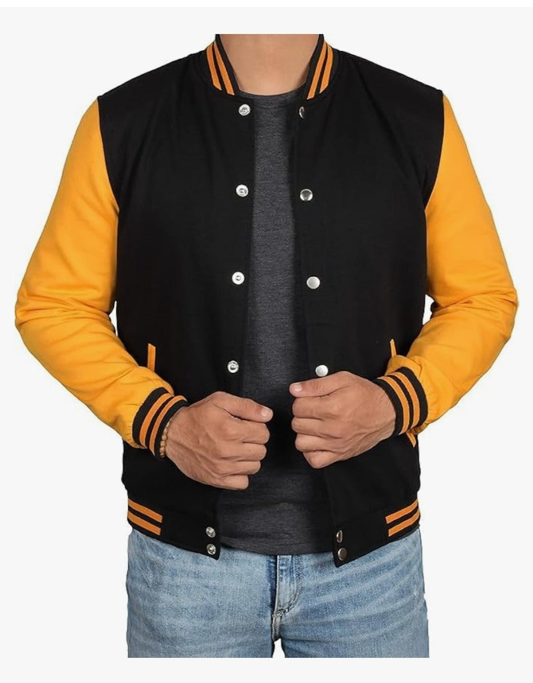 Classic Black & Gold Varsity Jacket