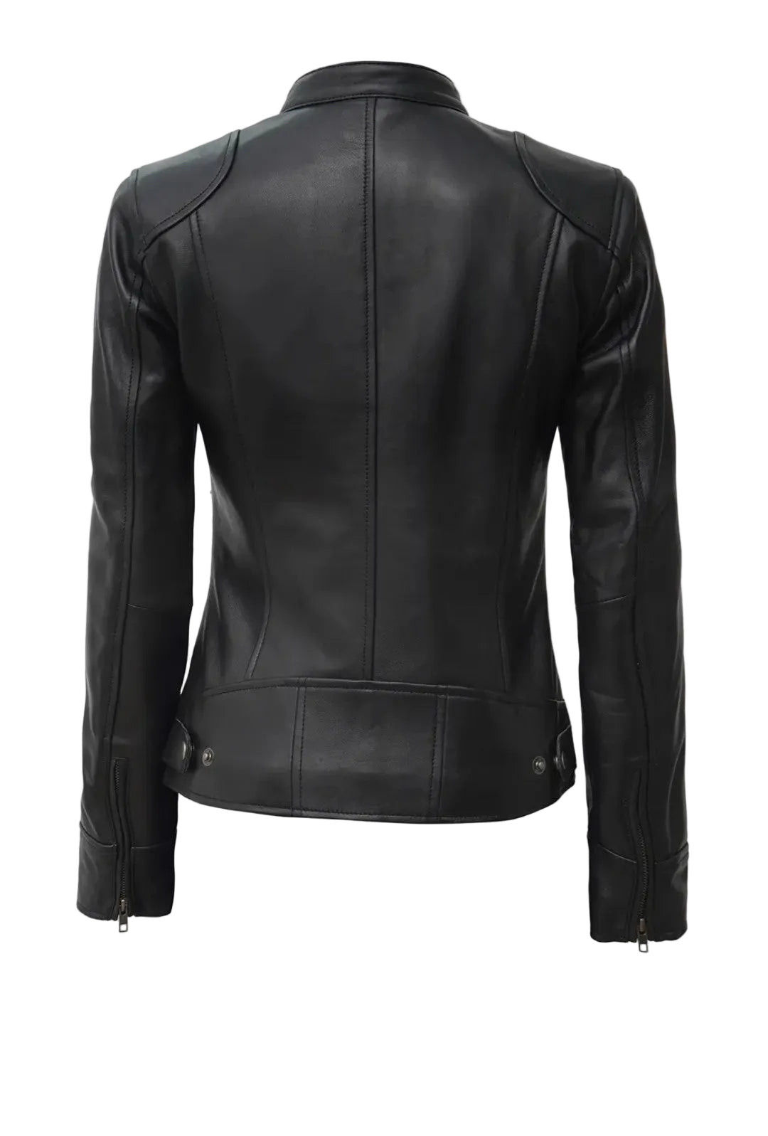Black Slim Fit Biker Leather Jacket