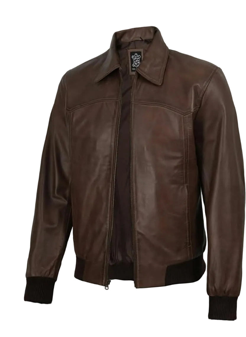 Classic Dark Brown Leather Jacket