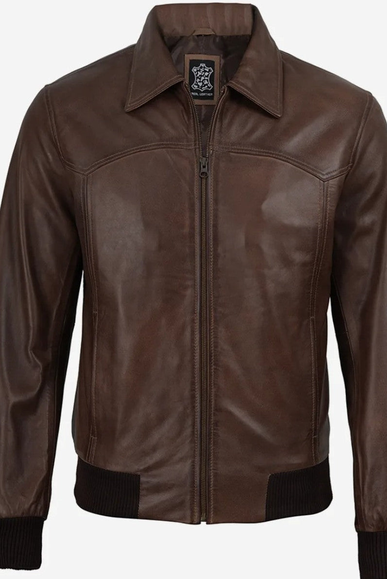 Classic Dark Brown Leather Jacket